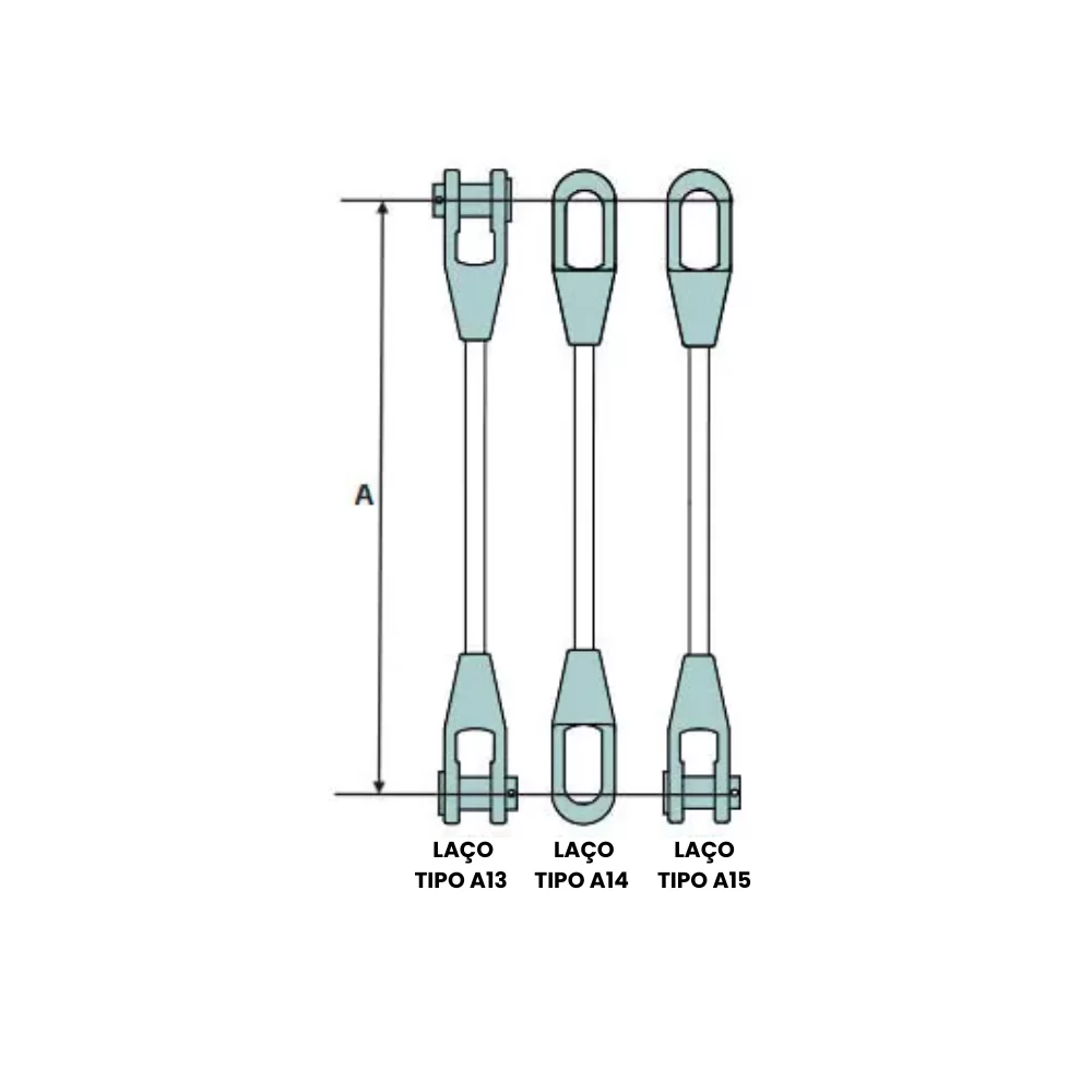 LAÇO TIPO A13, A14, A15 – Alma Fibra